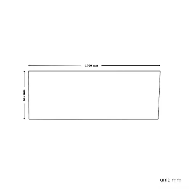 1700 Super Strength Reinforced Acrylic Straight Bath Front Panel