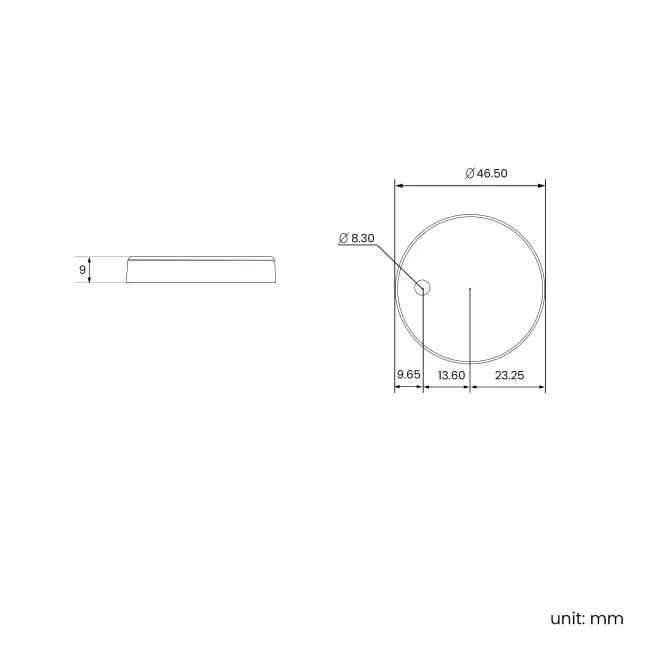 Matt Black Toilet Seat Round Hinge Cover Caps 46.5mm