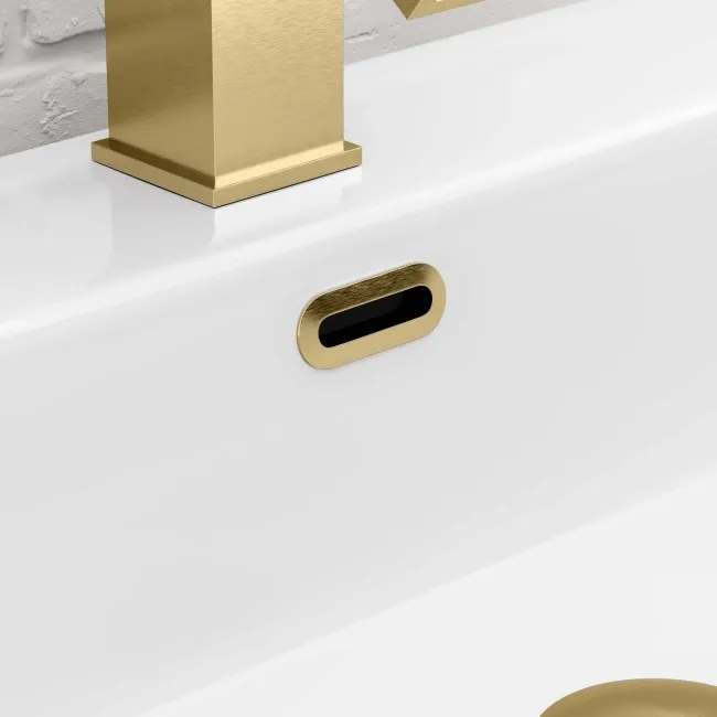 Brushed Brass Oval Basin Overflow Ring