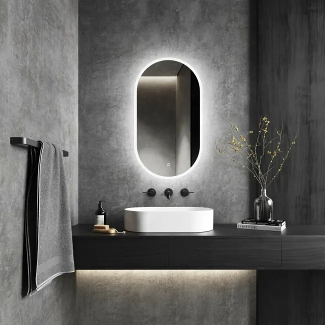 Emilee Oval Illuminated LED Mirror 800x450mm