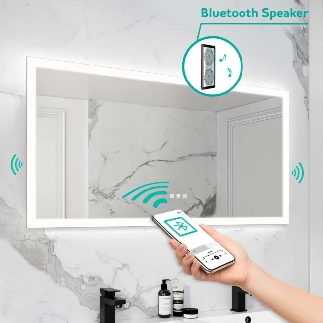 Ellie Illuminated LED Mirror With BLUETOOTH Speaker 500x1000mm