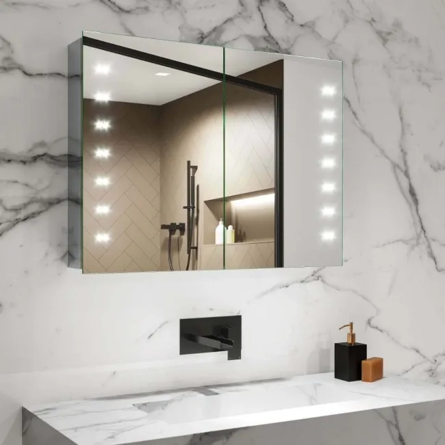 Madison Battery Operated Illuminated LED Mirror Cabinet 600x800mm