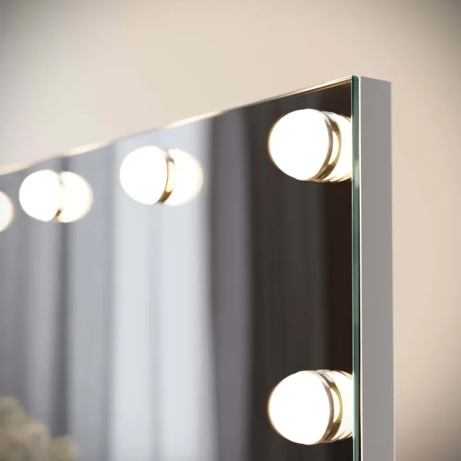 Serena Hollywood Mirror 600x450mm - Mini Bulbs