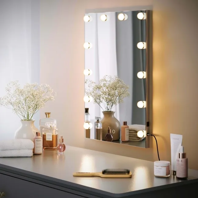 Serena Hollywood Mirror 700x500mm - Mini Bulbs