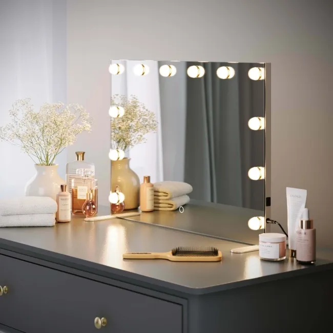Serena Hollywood Mirror 500x700mm - Mini Bulbs