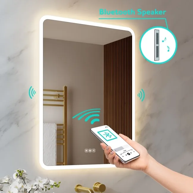 Jolie Illuminated LED Mirror With BLUETOOTH Speaker 800x600mm