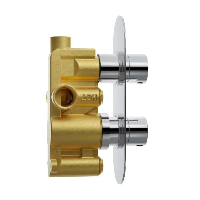Ballina Premium Ceiling Chrome Round Thermostatic Shower Set - 400mm Head