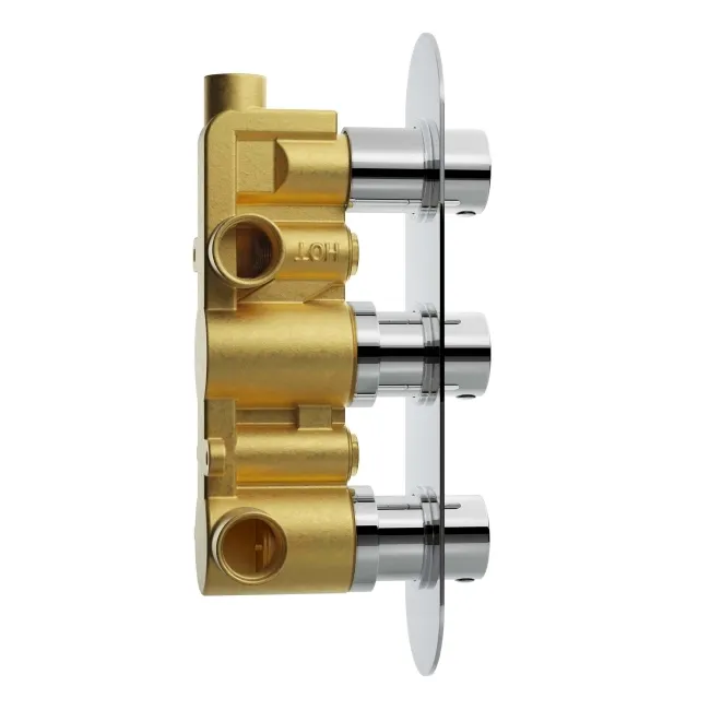 Ballina Premium Ceiling Chrome Round Thermostatic Bath Filler Shower Set - 300mm Head & Hand Shower