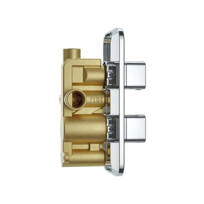 Galway Premium Ceiling Chrome Square Thermostatic Shower Set - 300mm Head