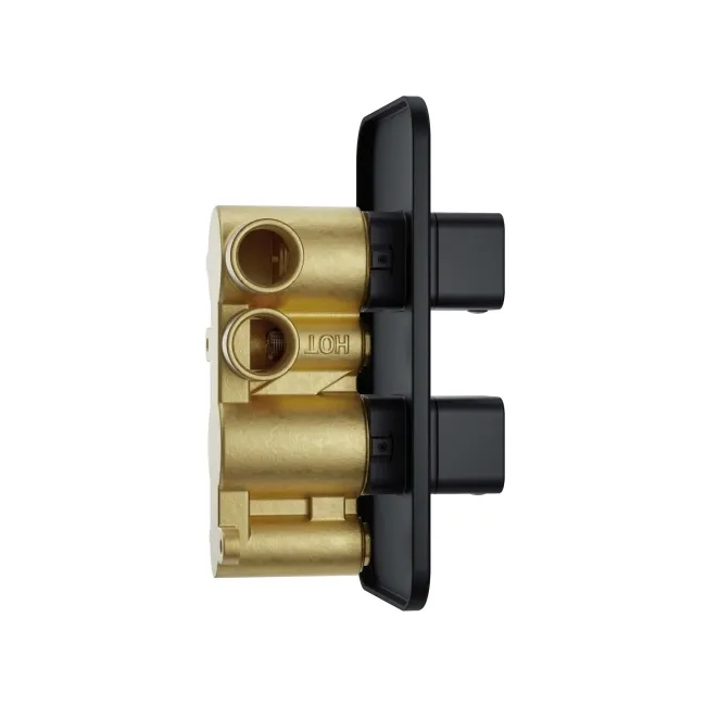Galway Premium Matt Black Square Thermostatic Waterfall Shower Set