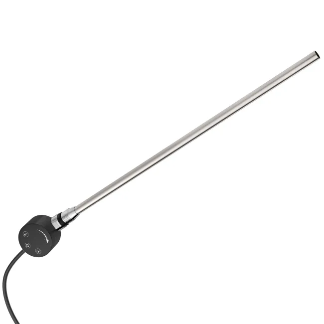 Valetta Electric Matt Black Square Heated Towel Rail 1600x450mm