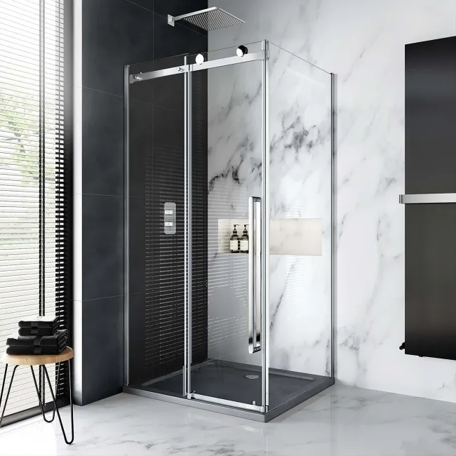Oslo Premium Easy Clean 8mm Sliding Shower Enclosure 1100x800mm