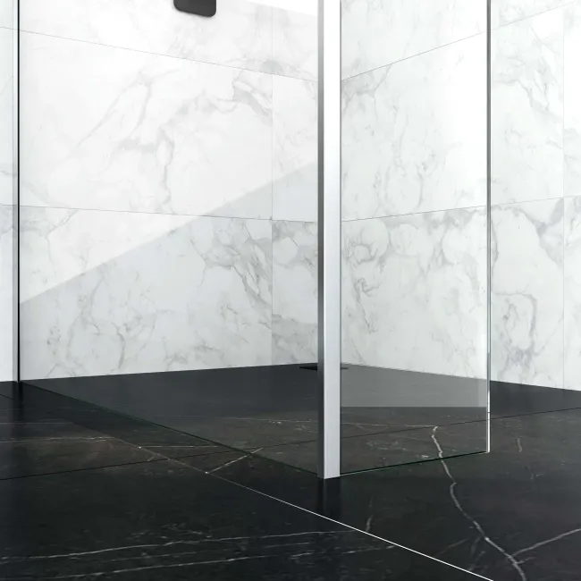 Copenhagen Easy Clean 8mm Wet Room Shower Glass 700mm & 250mm Return Panel
