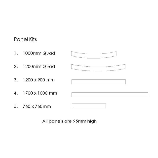 London Offset Quadrant Stone Shower Tray 1000x800mm - Left Handed & Riser Kit