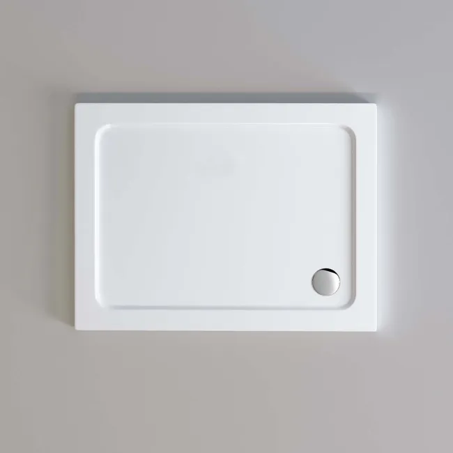 London Rectangular Stone Shower Tray 1000x760mm & Riser Kit