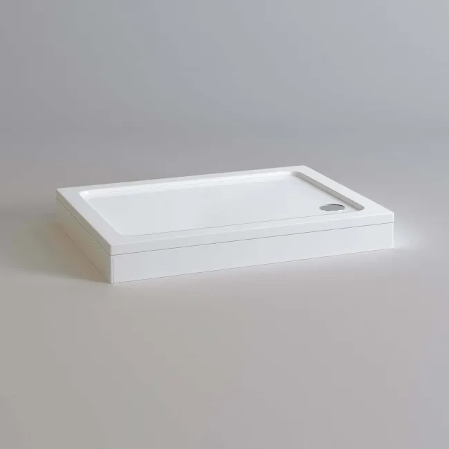 London Rectangular Stone Shower Tray 1100x900mm & Riser Kit