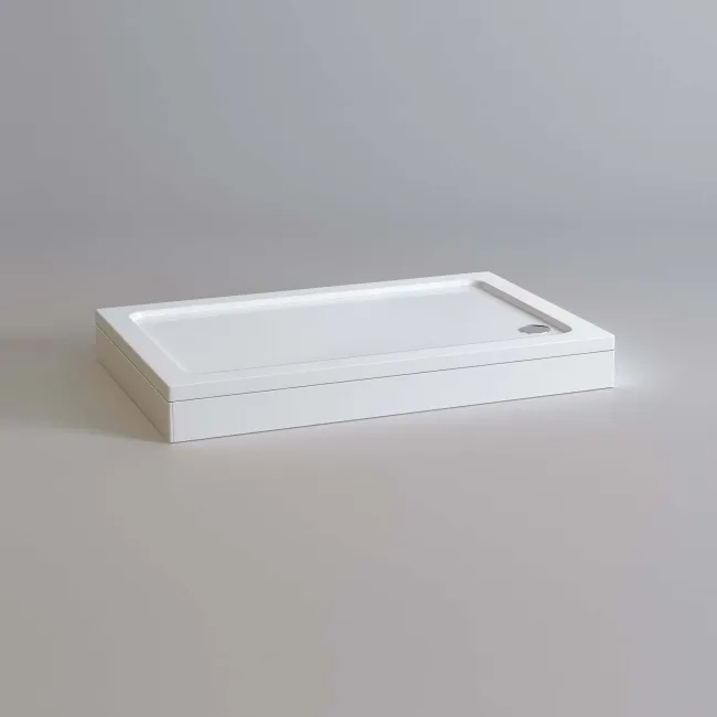 London Rectangular Stone Shower Tray 1200x800mm & Riser Kit