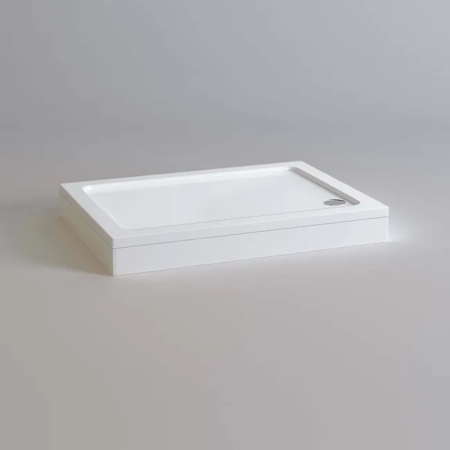 London Rectangular Stone Shower Tray 1200x900mm & Riser Kit