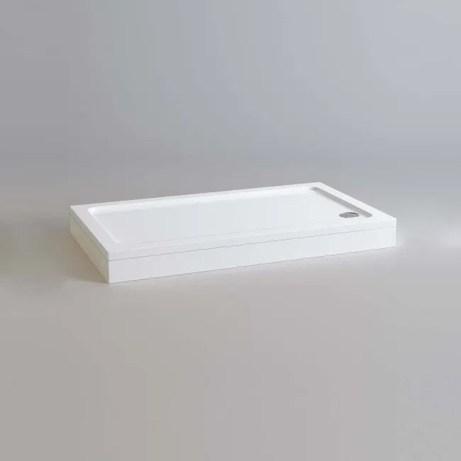 London Rectangular Stone Shower Tray 1300x800mm & Riser Kit