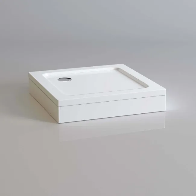 London Square Stone Shower Tray 800x800mm & Riser Kit