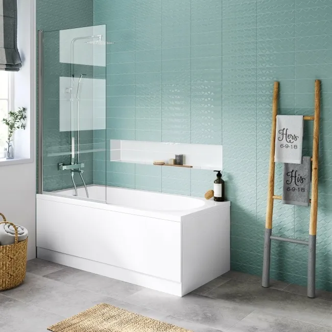 Stafford  1600x700 Shower Bath & 4mm Screen