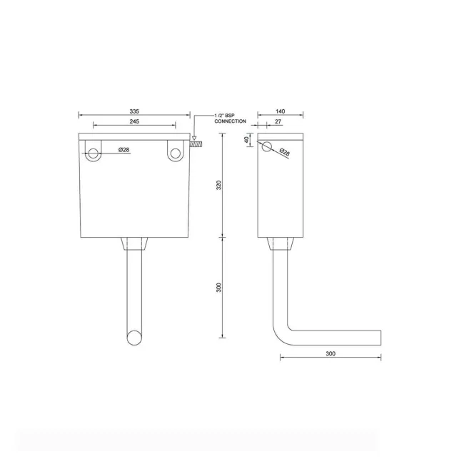 Orlando Back To Wall Toilet With Soft Close Seat and Concealed cistern