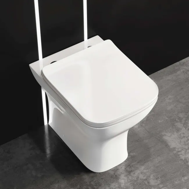 Atlanta Back To Wall Toilet With Soft Close Slim Seat
