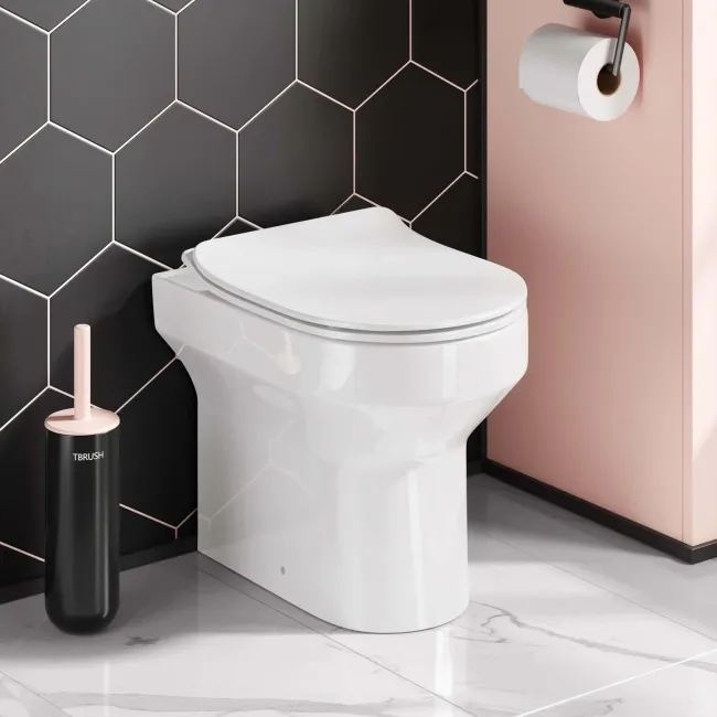 Denver Back To Wall Toilet With Premium Soft Close Slim Seat and Concealed Cistern