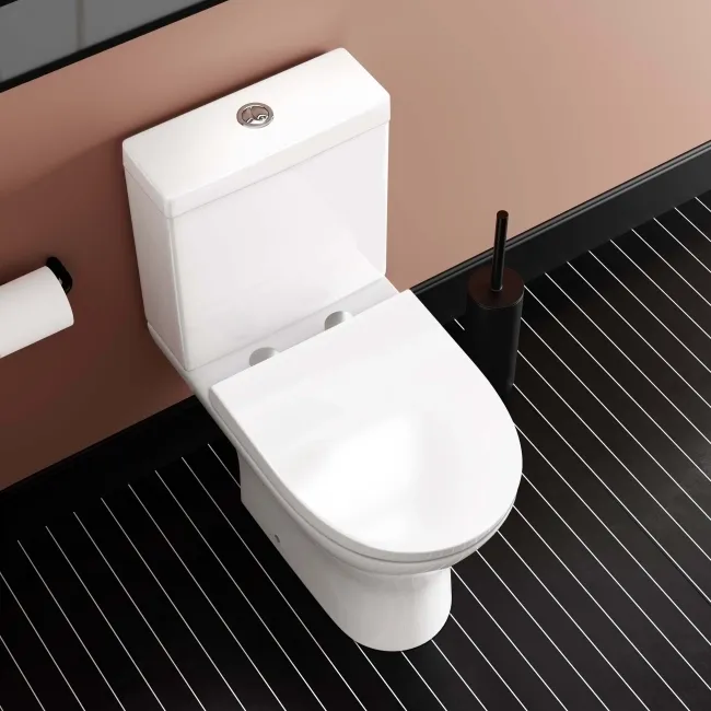 Orlando Rimless Close Coupled Toilet With Soft Close Seat