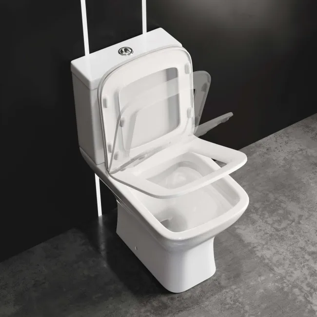 Atlanta Rimless Close Coupled Toilet & Pedestal Basin Set