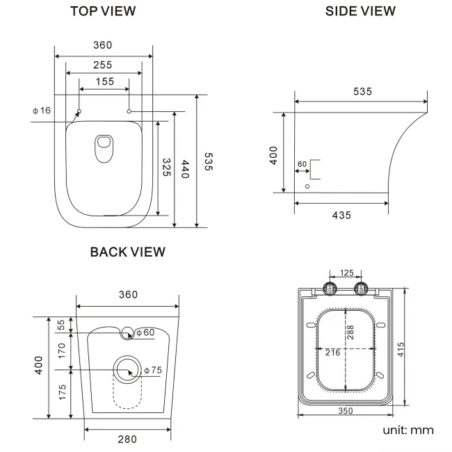 Houston Rimless Back To Wall Toilet With Premium Soft Close Seat