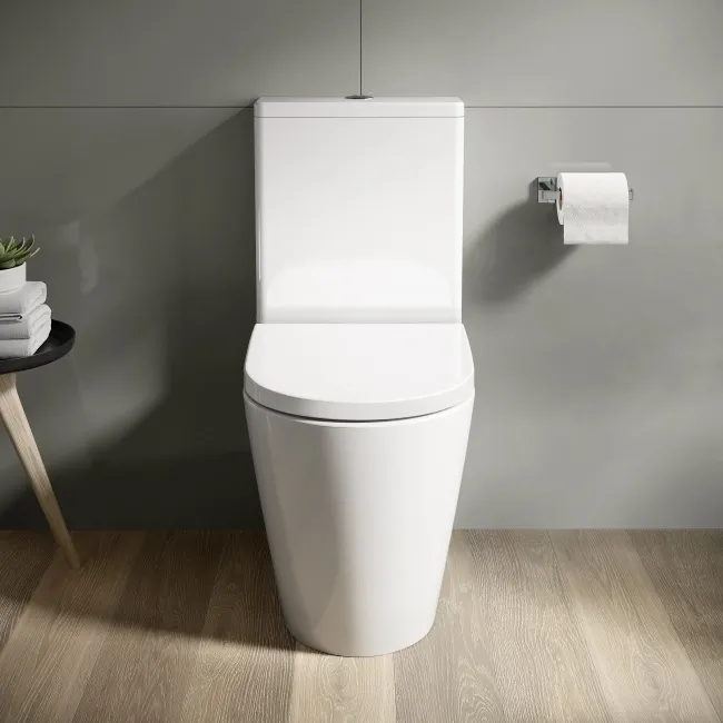 Utah Rimless Close Coupled Toilet With Premium Soft Close Seat