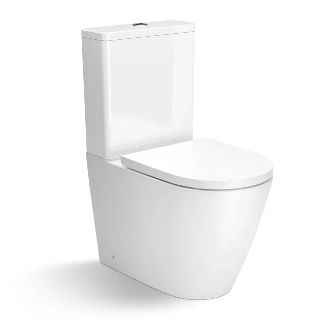 Utah Rimless Close Coupled Toilet With Premium Soft Close Seat
