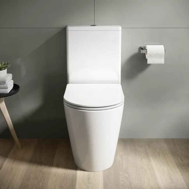 Utah Rimless Close Coupled Toilet With Premium Soft Close Slim Seat
