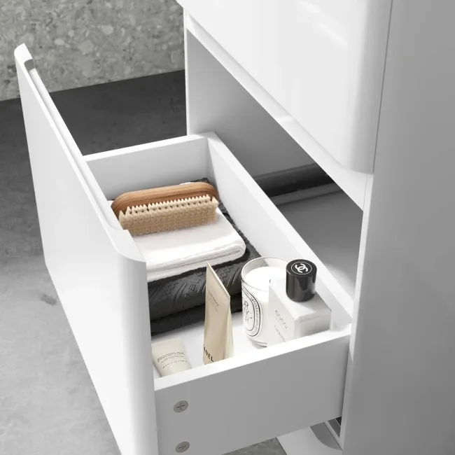Corsica Gloss White Slimline Basin Drawer Vanity 500mm