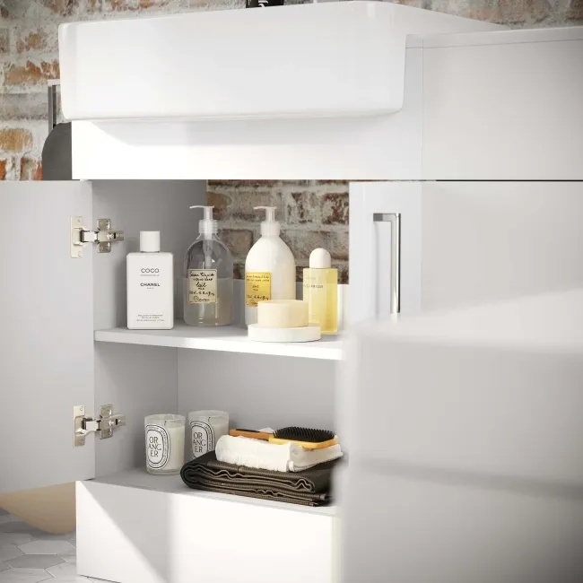 Harper Gloss White Combination Vanity Basin and Seattle Toilet 1200mm