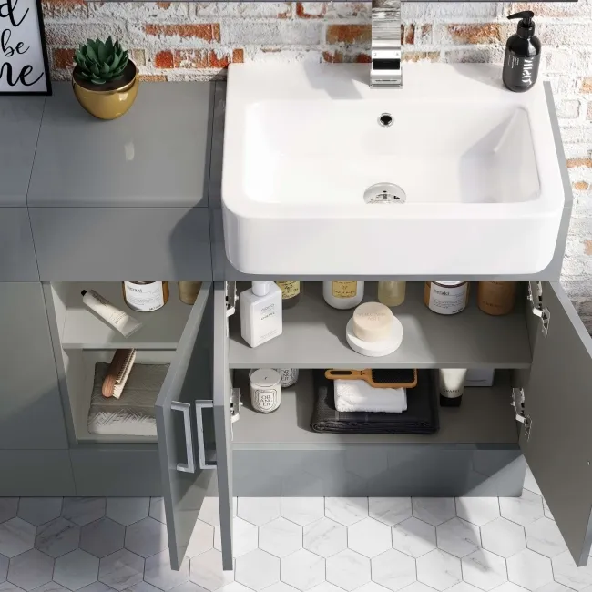 Harper Stone Grey Combination Vanity Basin and Denver Toilet 1500mm