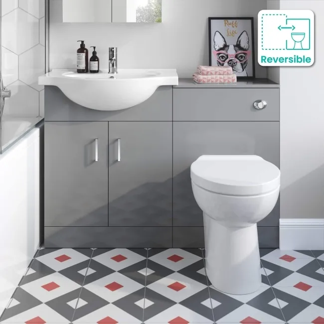 Quartz Stone Grey Combination Vanity Basin and Austin Toilet 1150mm