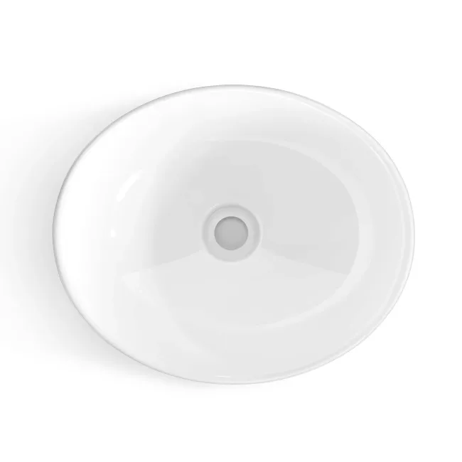 Trent Gloss White Double Vanity with Marble Top & Oval Counter Top Basin 1200mm
