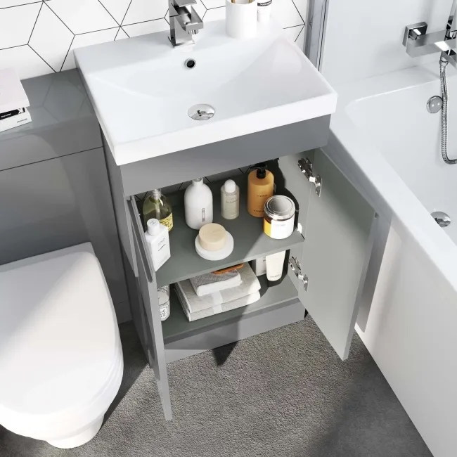 Trent Stone Grey Combination Vanity Basin and Seattle Toilet 1000mm