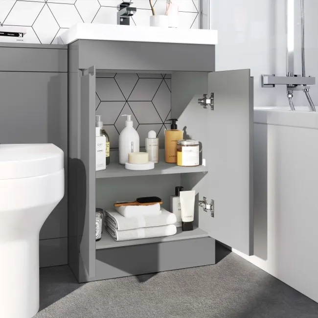 Trent Stone Grey Combination Vanity Basin and Denver Toilet 1000mm