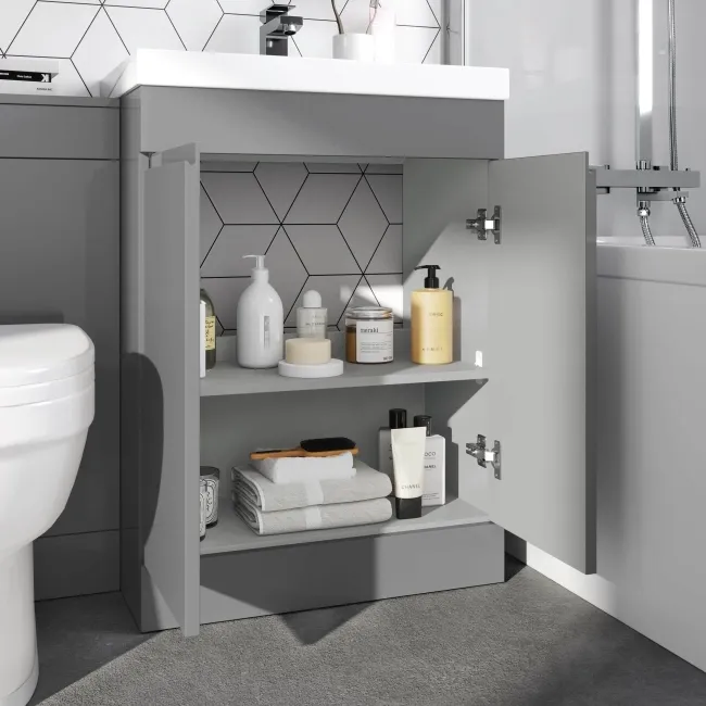 Trent Stone Grey Combination Vanity Basin and Seattle Toilet 1100mm