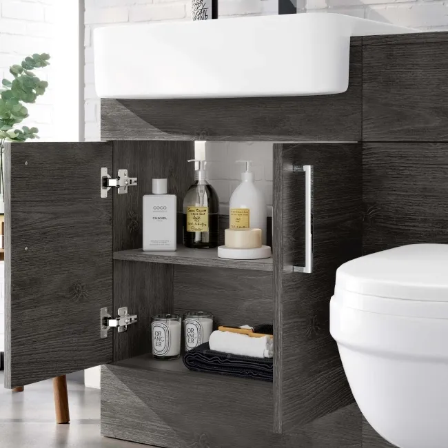Harper Charcoal Elm Combination Vanity Basin and Seattle Toilet 1200mm
