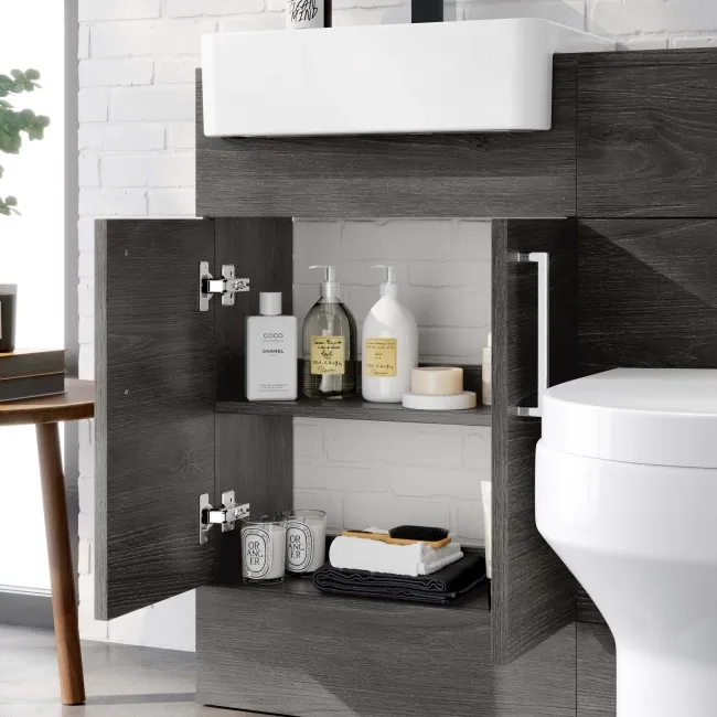 Harper Charcoal Elm Combination Vanity Basin & Denver Toilet 1000mm