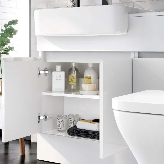 Foster Gloss White Combination Vanity Basin and Atlanta Toilet 1200mm