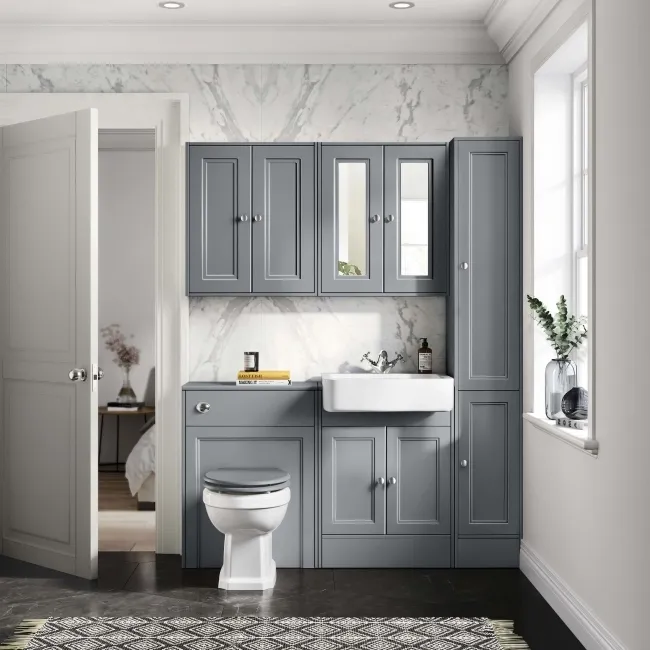 Monaco Dove Grey Basin Vanity 600mm
