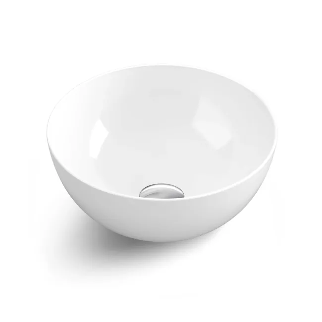 Lucia Chalk White Vanity with Marble Top & Round Counter Top Basin 640mm