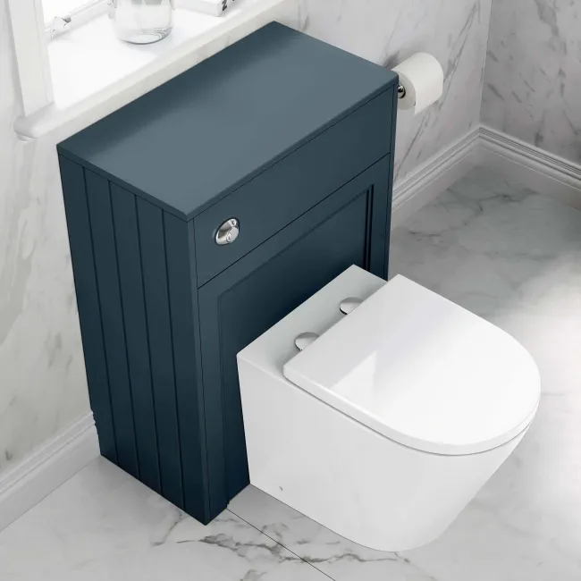 Traditional Inky Blue Back To Wall Unit and Boston Toilet