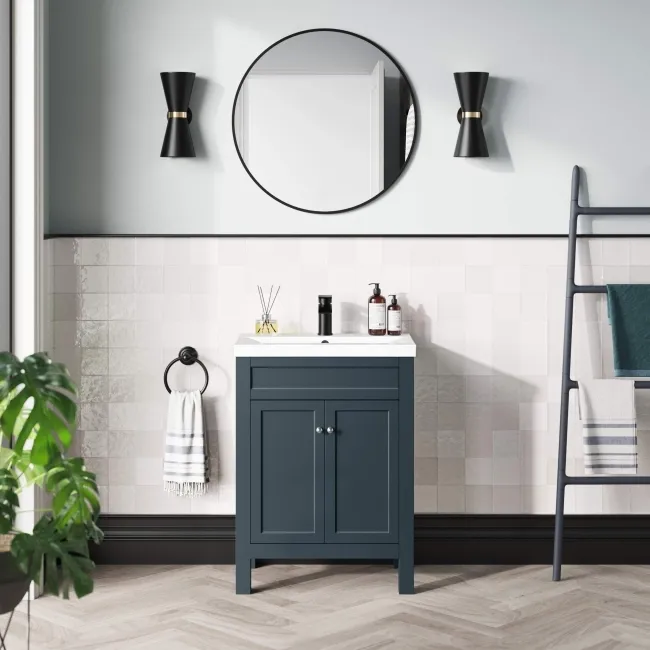 Bermuda Inky Blue Basin Vanity 600mm