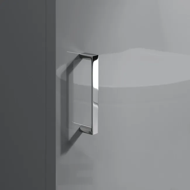 Quartz Stone Grey Cloakroom Vanity with Semi Recessed Basin 450mm
